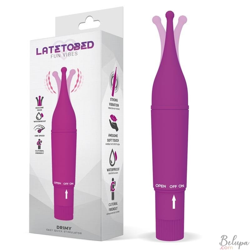 Powerful Concentrated Vibrating Stimulator in Pink Silicone DRIMY
