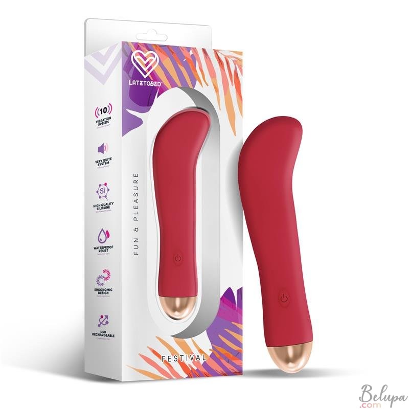 Silicone Clitoral Stimulator RAGON 12.6 x 2.8 cm Red Rechargeable