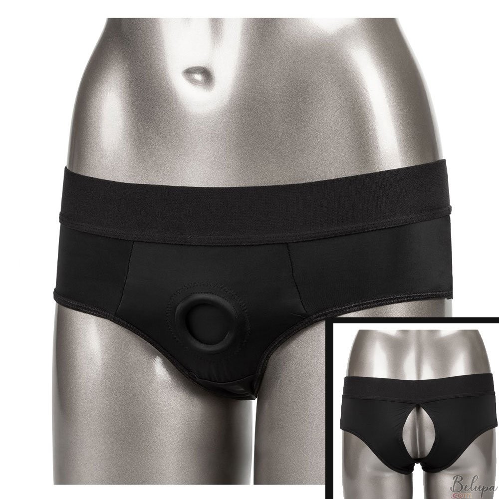 Harness Open Slip BACKLESS BRIEF Black