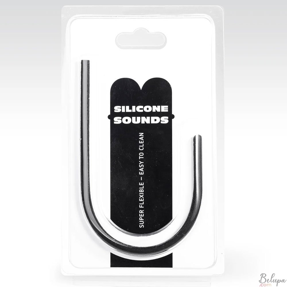 Flexible Silicone Urethral Sound SU01 24 x 0.6 cm Black