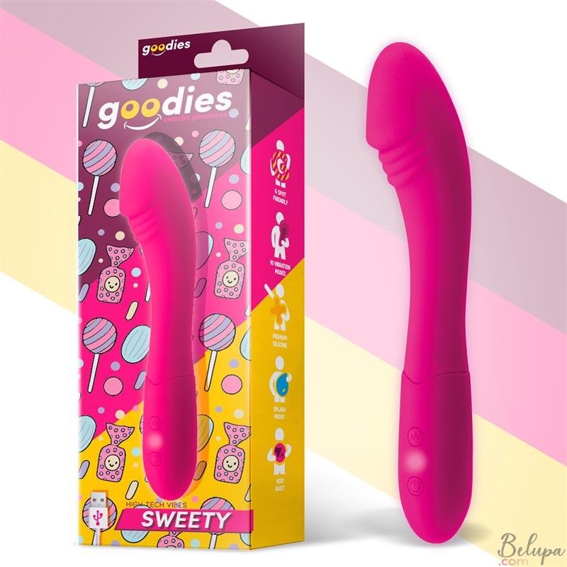 G-Spot Vibrator in Silicone SWEETY 19.5 x 3.5 cm Pink Rechargeable