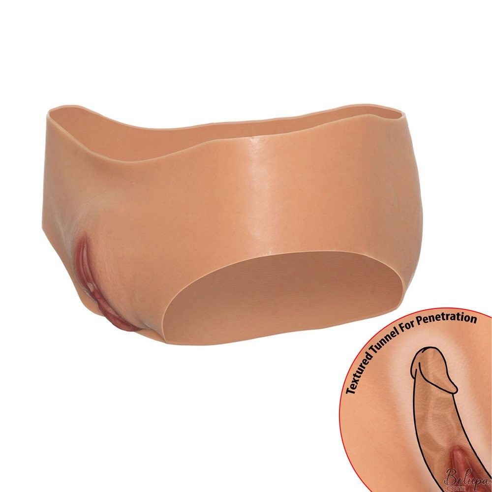 Wearable vagina in silicone low rise slip light skin