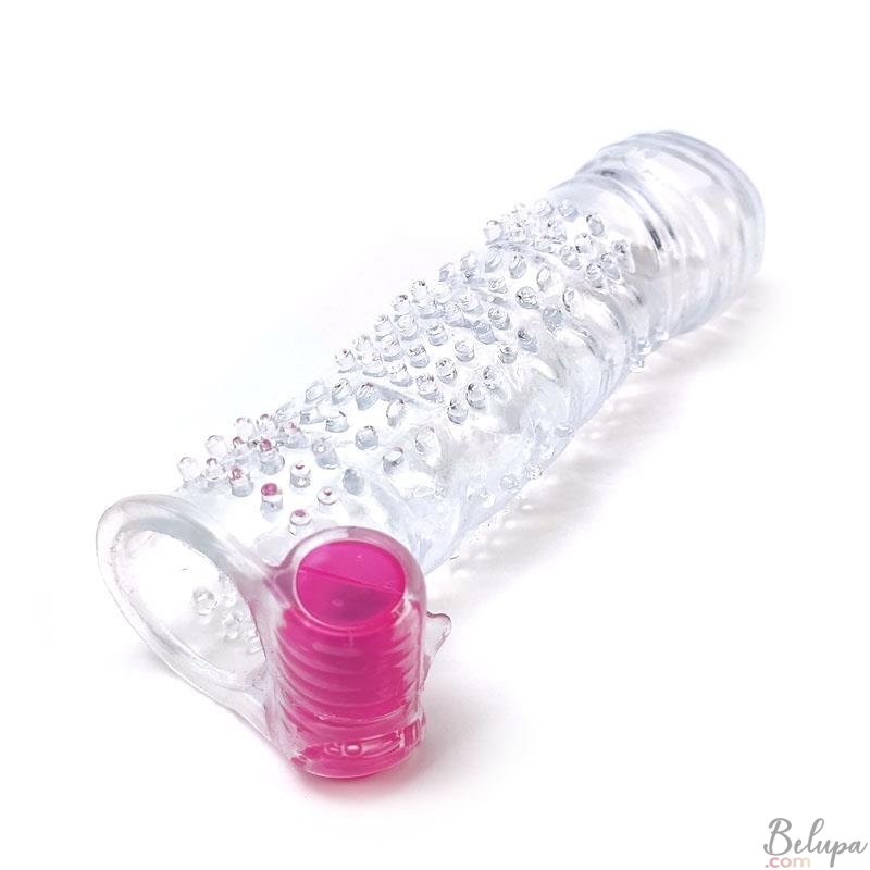 Vibrating Penis Sheath with Stimulating Texture A-Gusto 017 Transparent