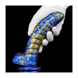 Silicone Dildo GASIX Blue and Gold 23 x 4 cm