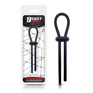 Cockring in Black Silicone Laccio Beast Rings Adjustable 