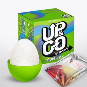 Elastic Silicone Masturbator Egg BUMPY Green 
