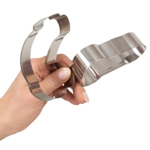 Set of 2 Metal Penis Shaped Cookie Cutters EROTIC BAKERY Silver