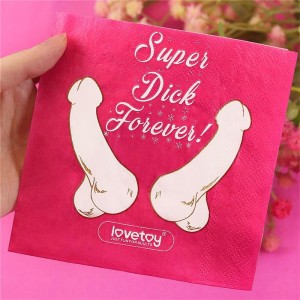 Paper Napkins SUPER DICK FOREVER 12.5 x 12.5 cm Fuchsia x 10