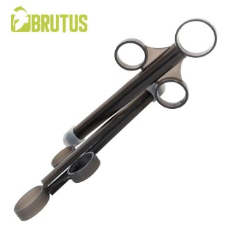 Set of 2 Silicone Lubricant Syringes Brutus 16.5 x 1.3 cm Black