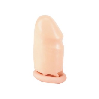 Penis Sheath Latex Extender SMOOTH +4 cm Light Skin