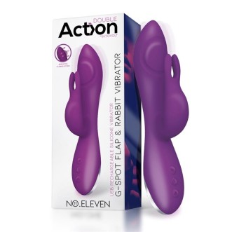 Silicone Rabbit Vibrator with Pulsations NO. ELEVEN 20.6 x 4 cm Purple Rechargeable