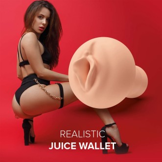 Juice Wallet Vagina Shaped Masturbator in Light Skin RST