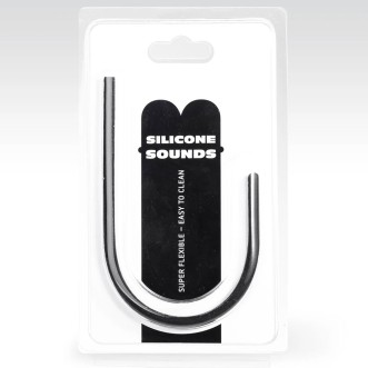 Flexible Silicone Urethral Sound SU01 24 x 0.6 cm Black