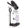 Cockring with Vibrating Anal Plug in Silicone Black Velvets 13 x 4.2 cm Black