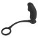 Cockring with Vibrating Anal Plug in Silicone Black Velvets 13 x 4.2 cm Black
