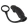 Cockring with Vibrating Anal Plug in Silicone Black Velvets 13 x 4.2 cm Black