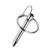 Urethral Dilator with Central Hole 7.5 x 0.8 cm Black Label Silver