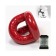 Cockring for Penis and Testicles HALF GUARD Red