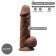 Realistic Silicone Dildo 21.5 x 5.1 cm MODEL 1 Dark Skin