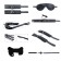 Bondage Kit SECRET DESIRES 8-Piece Set Black