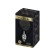 Metal Anal Plug with Black Pompon FLUFFY TWIST S 7 x 2.8 cm Silver