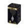 Metal Anal Plug with Black Pompon FLUFFY TWIST L 9 x 4 cm Silver