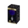 Metal Anal Plug with Purple Pompon FLUFFY TWIST S 7 x 2.8 cm Silver