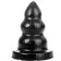 Giant Progressive Anal Plug TRIPLE PLEASURE S 20 x 10.5 cm Black