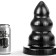 Giant Progressive Anal Plug TRIPLE PLEASURE S 20 x 10.5 cm Black
