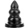 Giant Progressive Anal Plug TRIPLE PLEASURE M 24.5 x 13 cm Black