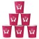 Paper Cups x 6 SUPER DICK FOREVER Fuchsia