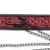 Vegan Leather Collar with Adjustable Nipple Clamps Diamond Line Red