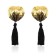 Nipple Covers Adhesive with Sequins and Tassels LateToBed BDSM Line Gold and Black