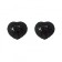 Nipple Covers Adhesive Heart Shaped with Sequins RAND Black