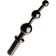Dildo with Handle BULLY BOY BALLBREAKER Black 45 x 7.5 cm