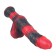 Silicone Dildo with Handle REALIX S Red and Black 25 x 4 cm