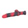 Silicone Dildo with Handle REALIX S Red and Black 25 x 4 cm