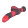 Silicone Dildo with Handle REALIX S Red and Black 25 x 4 cm