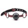 Adjustable Vegan Leather Ball Gag with Perforated Ball Diamond Line Red