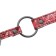 Adjustable Vegan Leather Ball Gag with Perforated Ball Diamond Line Red