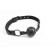Ball Gag Vegan Leather with Perforated Ball Black Shadow Adjustable Black