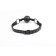 Ball Gag Vegan Leather with Perforated Ball Black Shadow Adjustable Black