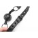 Ball Gag Vegan Leather with Perforated Ball Black Shadow Adjustable Black