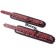 Adjustable Vegan Leather Handcuffs Diamond Line Red