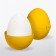 Elastic Silicone Masturbator Egg Grovy Yellow 