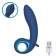 Vibrating Inflatable Anal Plug in Silicone ALPHA 16 x 3.5 cm Blue Rechargeable