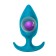 Anal Plug in Silicone with Oscillating Spheres in Metal INSATIABLE 10.5 x 4 cm Blue 