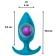 Anal Plug in Silicone with Oscillating Spheres in Metal INSATIABLE 10.5 x 4 cm Blue 