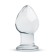 Anal plug N.26 Gildo Hand-made in glass 9 x 4.3 cm Transparent