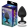 Silicone Anal Plug with White Gem SPARKLY M 8 x 3.5 cm Black